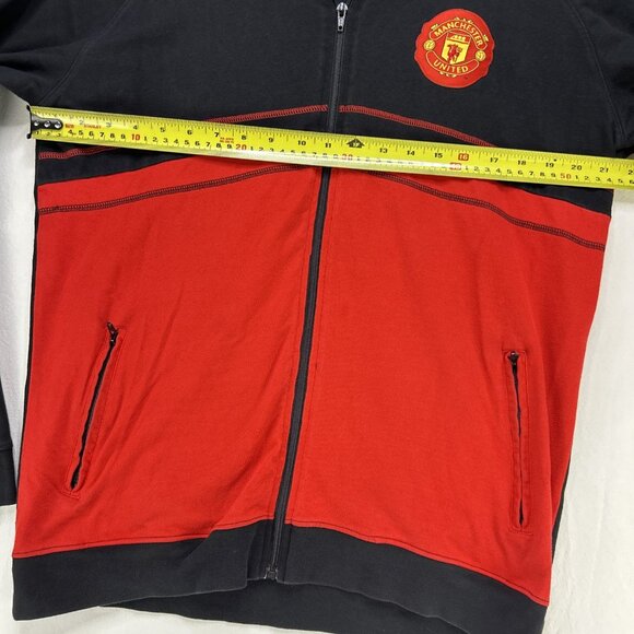 Manchester United Zip Up Jacket Size Large Red Black Official Merchandise - Picture 7 of 11